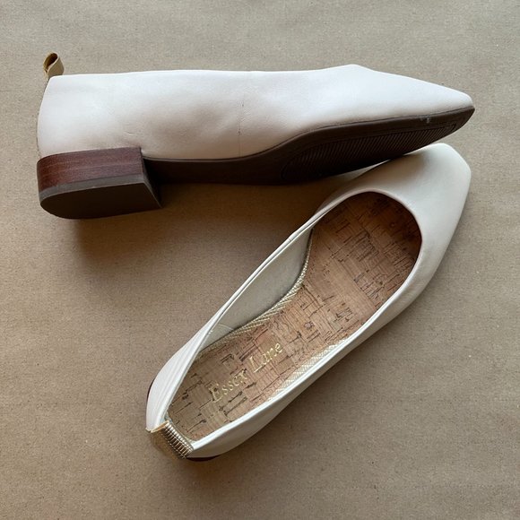 NEW Ivory Cream Essex Lane Square Toe Flats - Picture 3 of 4